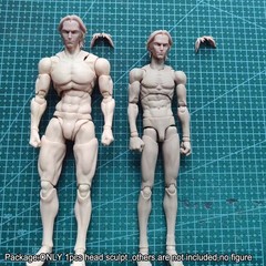 Unpainted 1/18 1/12 Short Hair Head Sculpt For 3.75″ 6″ Action Figure body