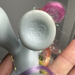 My Little Pony Set Of 4, 2 Little & 2 Large Years- 2003, 2005, 2008 Glitter MLP