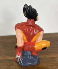 1990 X-Men Wolverine Coin Bank Soft Vinyl Piggy Bank X-Men Vintage Usa Marvel