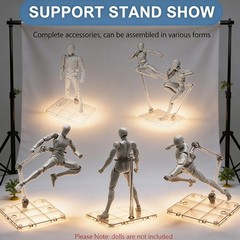 12Pc HG144 Adjustable Action Figure Display Holder Base Doll Model Support Stand
