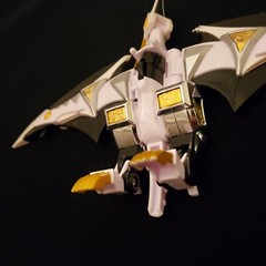 2003 Bandai Power Rangers Dino Thunder White Drago Zord Raptor Toy Rider White