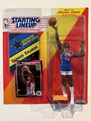 💥🏀 1992 DERRICK COLEMAN Starting Lineup, NJ Nets, NBA, Card & Poster 🏀💥