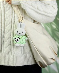 Miffy Soft Cute Panda Plush Doll Pendant Sweet Rabbit Keychain Charm 13cm