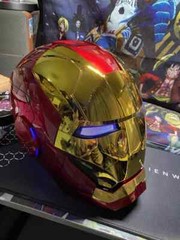 NEW AUTOKING Iron Man MK5 1:1 Helmet Wearable Voice-control Golden Mask Cosplay