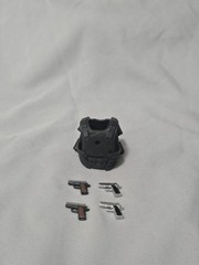 Valaverse The Black Action Force Blackbeard Vest + Holsters + Handguns 6″ Fodder