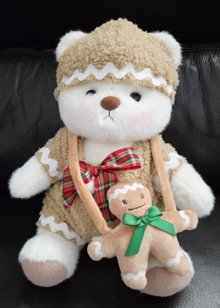 Fully Jointed Handmade 12″ Christmas Gingerbread Man Teddy Bear Limited Edition
