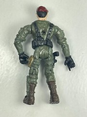 2003 Lanard The Corps Green Camo RED BERETS Army Man Action Figure 4.25″ L1
