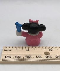 Vintage Figure Disney 1984 BABY MINNIE MOUSE w/Rattle PVC Figure
