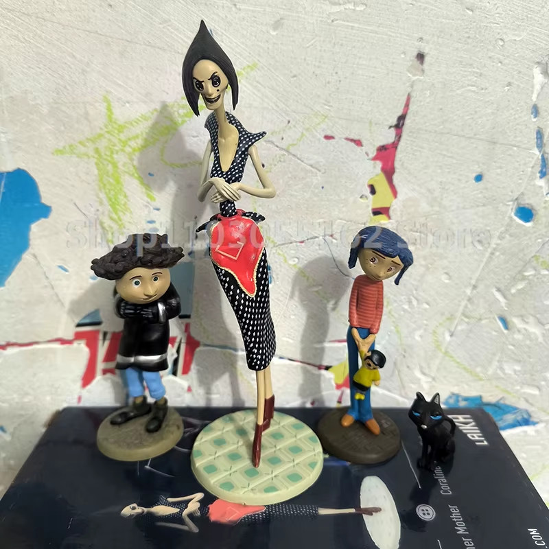 3PCS Neca Coraline Figure Anime Coraline & the Secret Door Crooked Character Act