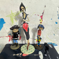 3PCS Neca Coraline Figure Anime Coraline & the Secret Door Crooked Character Act
