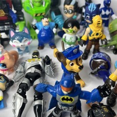 42 Assorted Toy Figurines Action Figures PJ Masks Paw Patrol & More Junk Drawer