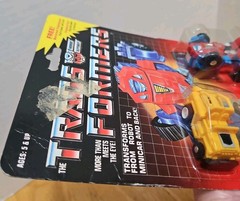 HASBRO 1984 TRANSFORMERS G1 GEARS Minibot & Minispy Pullback Jeep-On Card-New