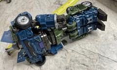 Transforming Toy Semi Truck Blue & Green #3 TRANSFORMER Warbotron Robot Off Road