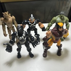 Marvel Hero Mashers Panther Hulk Crossbones Groot And Wolverine 6 Inches Figures