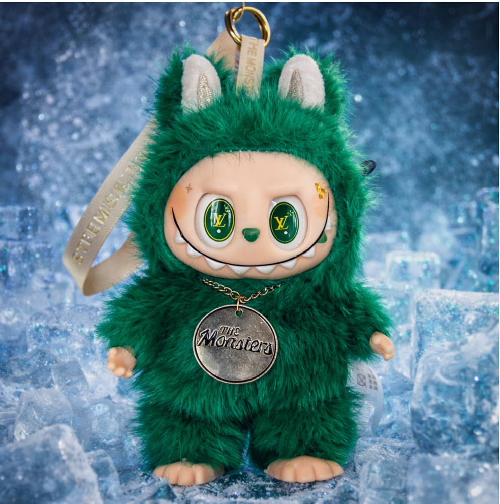 Luxury Green Monster Keychain Plush – Designer Style Collectible Toy Pop