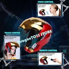 Iron Man Mk50 Friday Helmet Autoking 1/1 Wearable Helmet Cosplay LED Gift