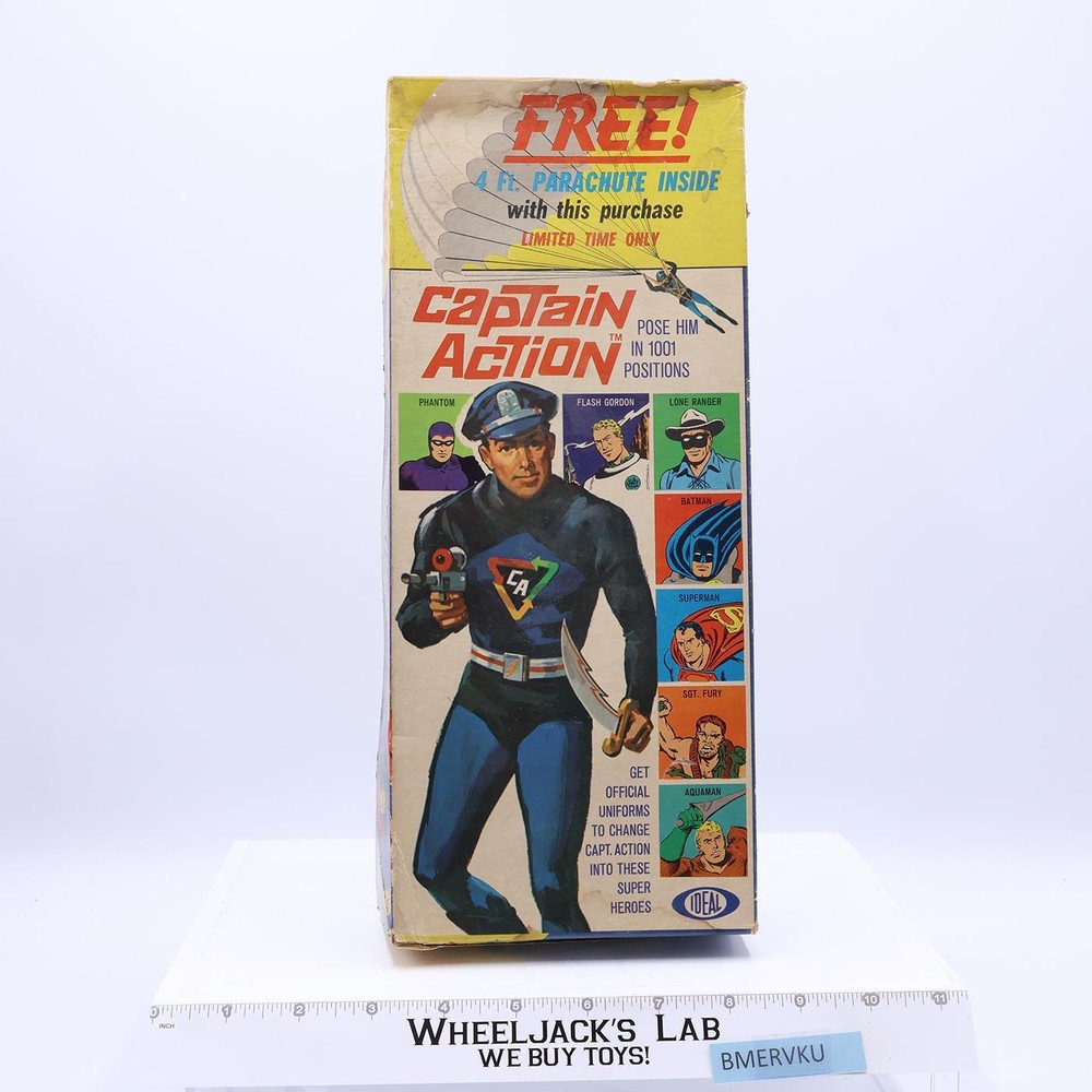 Captain Action Free Parachute Version W/Box 1966 Vintage Action Figure