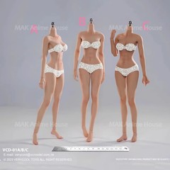 VERYCOOL VCD-02B 1/6 Female Seamless Makeup Silicone Body Med Chest 12”Figure