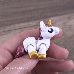 Mystical Unicorn Hatchling 3D Printed Flexi Fidget Gift Articulated Toy