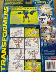 TRANSFORMERS BEAST MACHINES DELUXE SONIC ATTACK JET HASBRO -2000 NIB