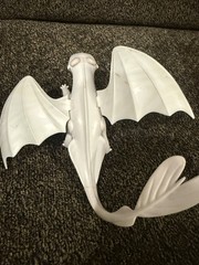 DreamWorks Light Fury How to Train Your Dragon Action Figure White Blue Plastic