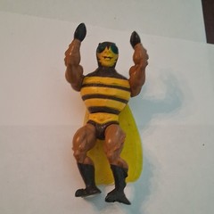Bee Action Figure Plastic Translucent Wings Yellow Black Brown