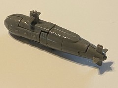 Dive Dive (Grey) – Unknown GoBots KO Submarine 1980’s Era VARIANT HEAD SCULPT!