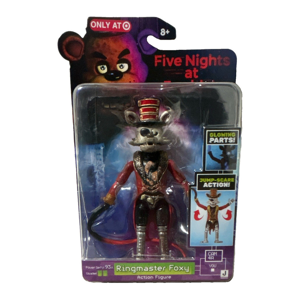 Five Nights at Freddy’s Jazwares Ringmaster Foxy Glow in the dark, Jump-Scare