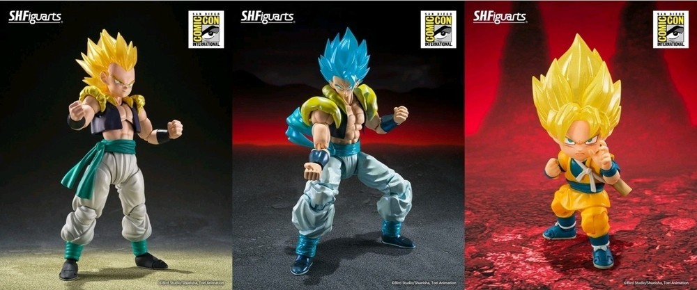 SDCC 2026 Bandai S.H.Figuarts Dragon Ball Exclusive Set of 3 Gogeta Gotenks Goku