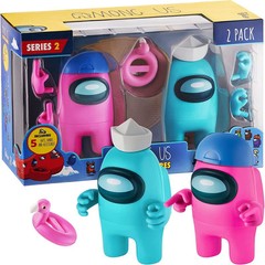 Among Us Cyan and Pink Crewmate Set PMI International