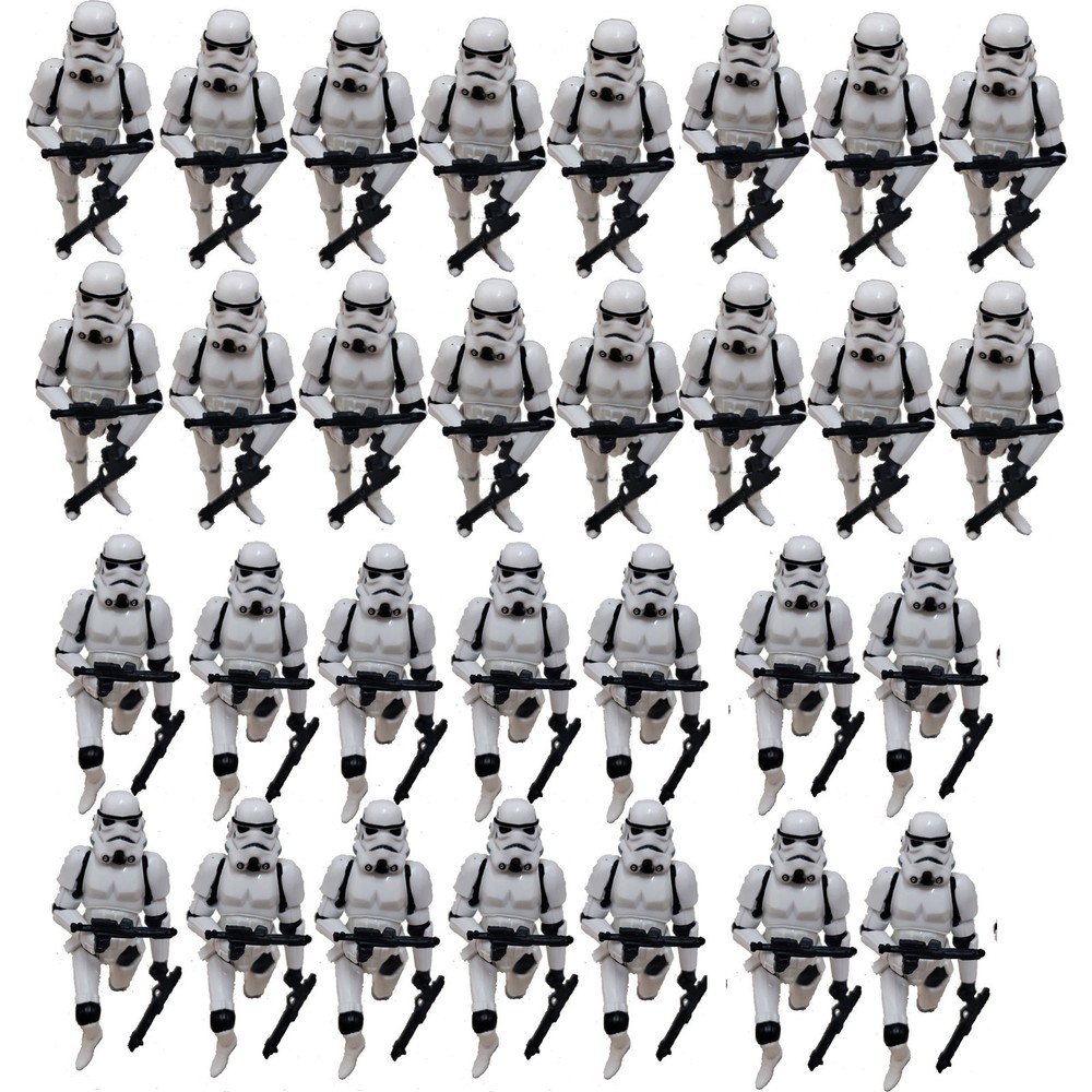 30pcs 3.75″ Star Wars Stormtroopers Full Articulated Action Figure + 60 Blasters