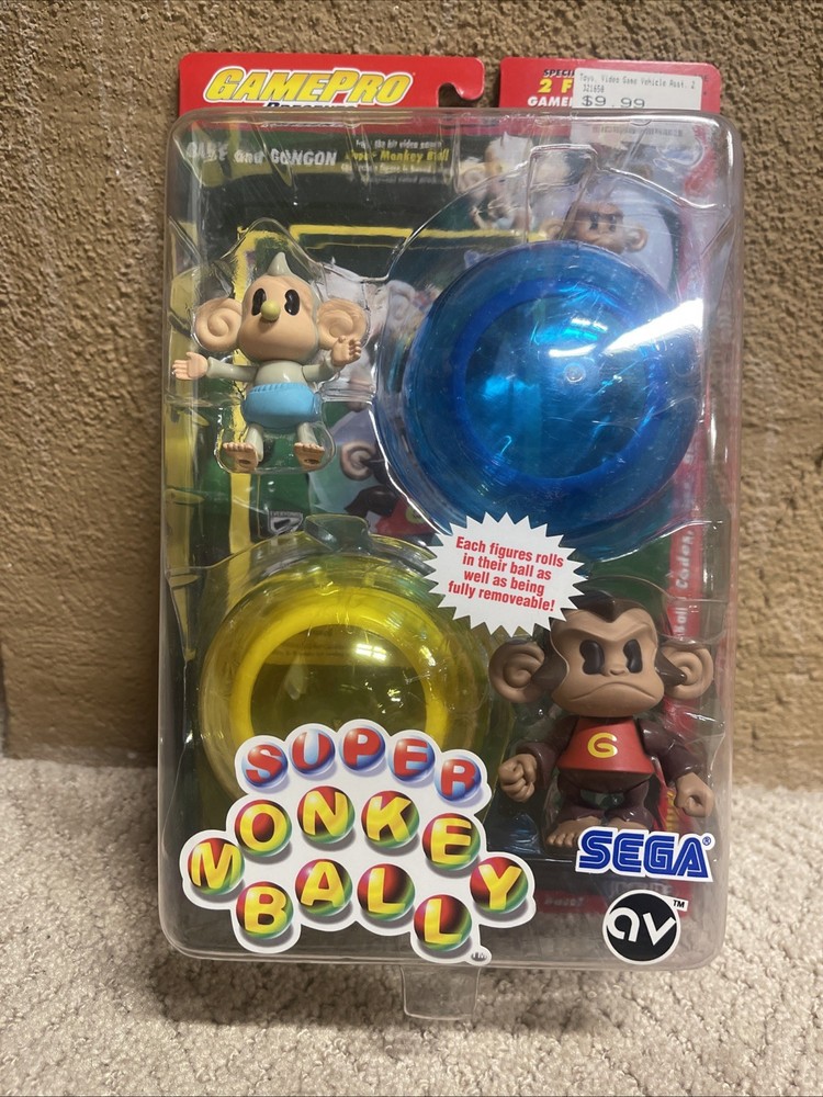 2002 Joyride Studios Gamepro SEGA Super Monkey Ball Baby And Gongon Brand New