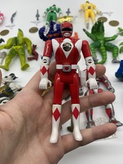 Vintage Power Rangers Figure Lot Flip Head Pink Red Green Yellow Peckster Zedd