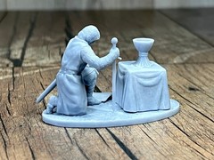 Action Figure Templar Knight with the grail Collectible Miniature 60mm