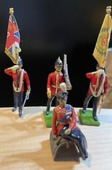1984 Vintage Britania England Princess Anne & 1988 W. Britain Color Guard Figure