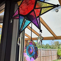 89Mm/3.5In Hanging Chandelier Crystals Prisms for Window Suncatchers Chandelier