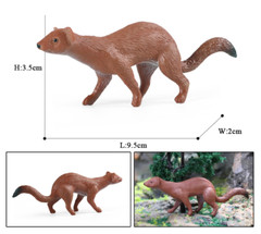 9.5cm Mini Weasel PVC Toy Wild Animal Figure Doll Kids Gift