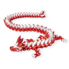 Lot 4 Articulated Spiked Dragon Toys 16″ 3D Printed Long Dragon Fidget Desk Pets