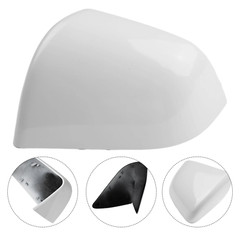 Tesla Model Y Left Outside Mirror Skull Cap, Pearl White, 2020-2024