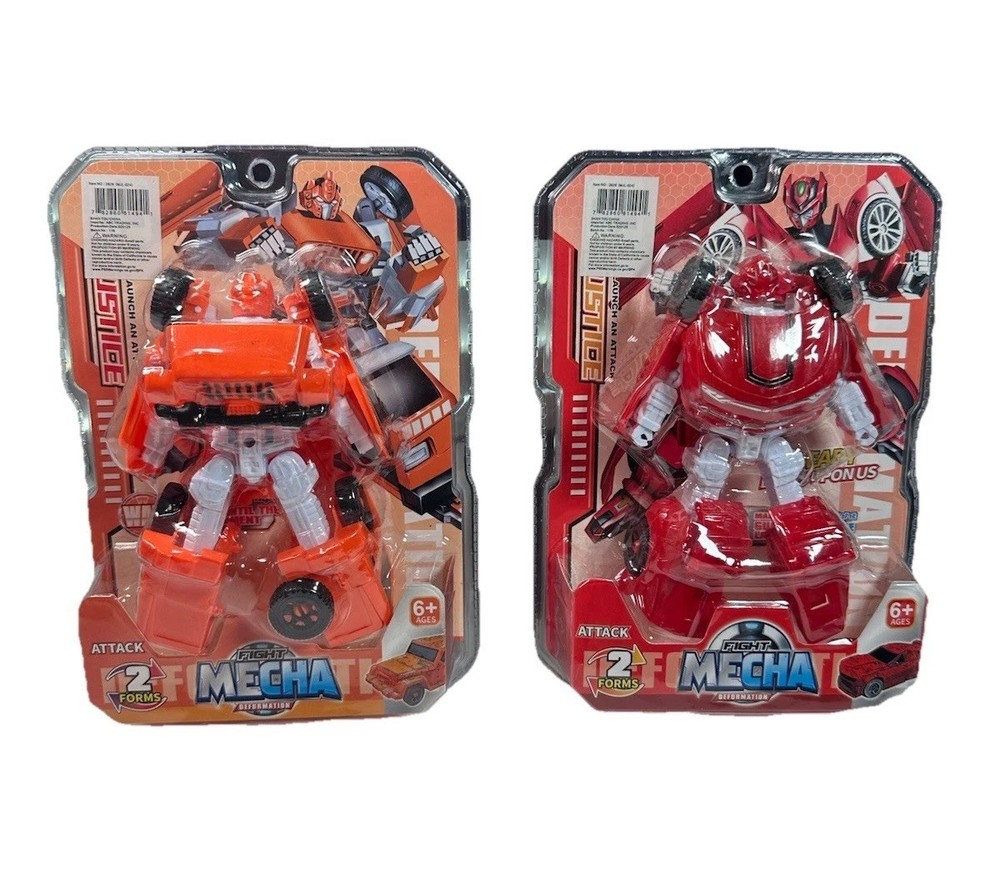 two “Mecha Deformation” action figures from the “Fight” series