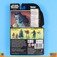 Star Wars – Greedo (Rare Brazil Estrela Sticker) – POTF Green – MOC [F-PTFG-40]