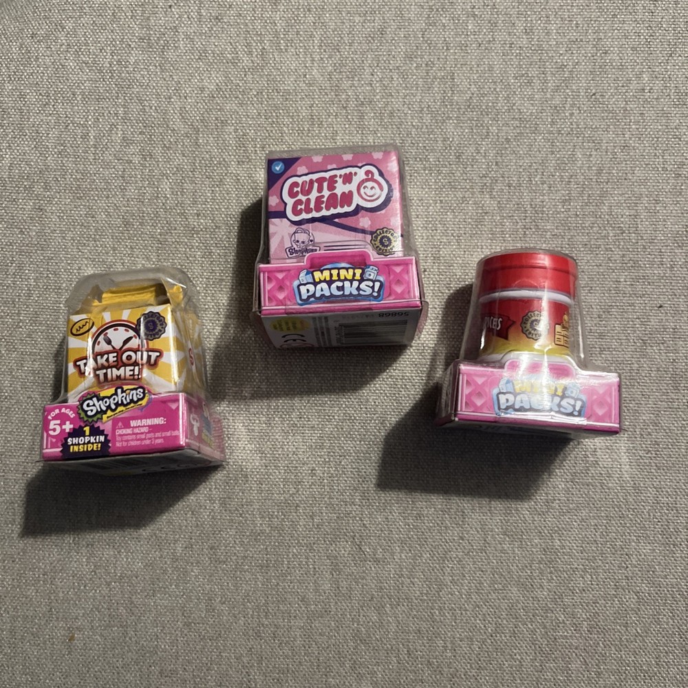 NEW MOOSE Shopkins Collector’s Edition Mini Pack Mystery Blind BOX LOT OF 3