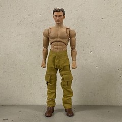 SU-CGS-KHA: 1/12 Slim Khaki Cargo Pants for Mezco Marvel Legends Slim Body
