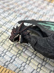 Kid Galaxy Poseable Dragon Action Figures Black & Teal Dragon Fantasy Toy