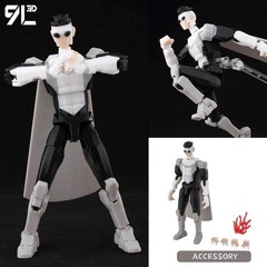 3D Printed Invincible Superhero Action Figures with Articulatable Limbs