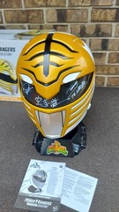 White Ranger Helmet SIGNED Jason David Frank Power Rangers Lightning Collection