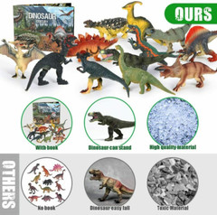 Jumbo Dinosaur Toy Set, 12pcs Realistic Dinosaurs Toys for Kids Large Dinosaur