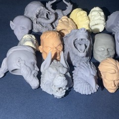 Marvel Legends DC Comics 3D Printed Heads Lot Bundle Customizable Heads BAF