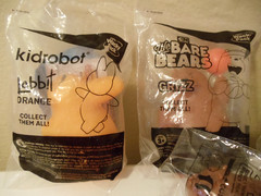 Kidrobot Sonics Wacky Pack Labbit Orange And We Bare Bears Lot Of 3 In Bags