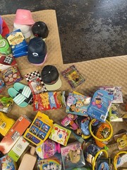 Large Mixed Lot Surprise Zuru Mini Brands over 350 pieces with shelves golden